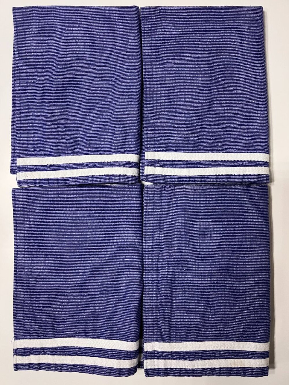 Avon Home Blue White Striped Cotton Placemats Set of 4 Nautical‎ Coastal